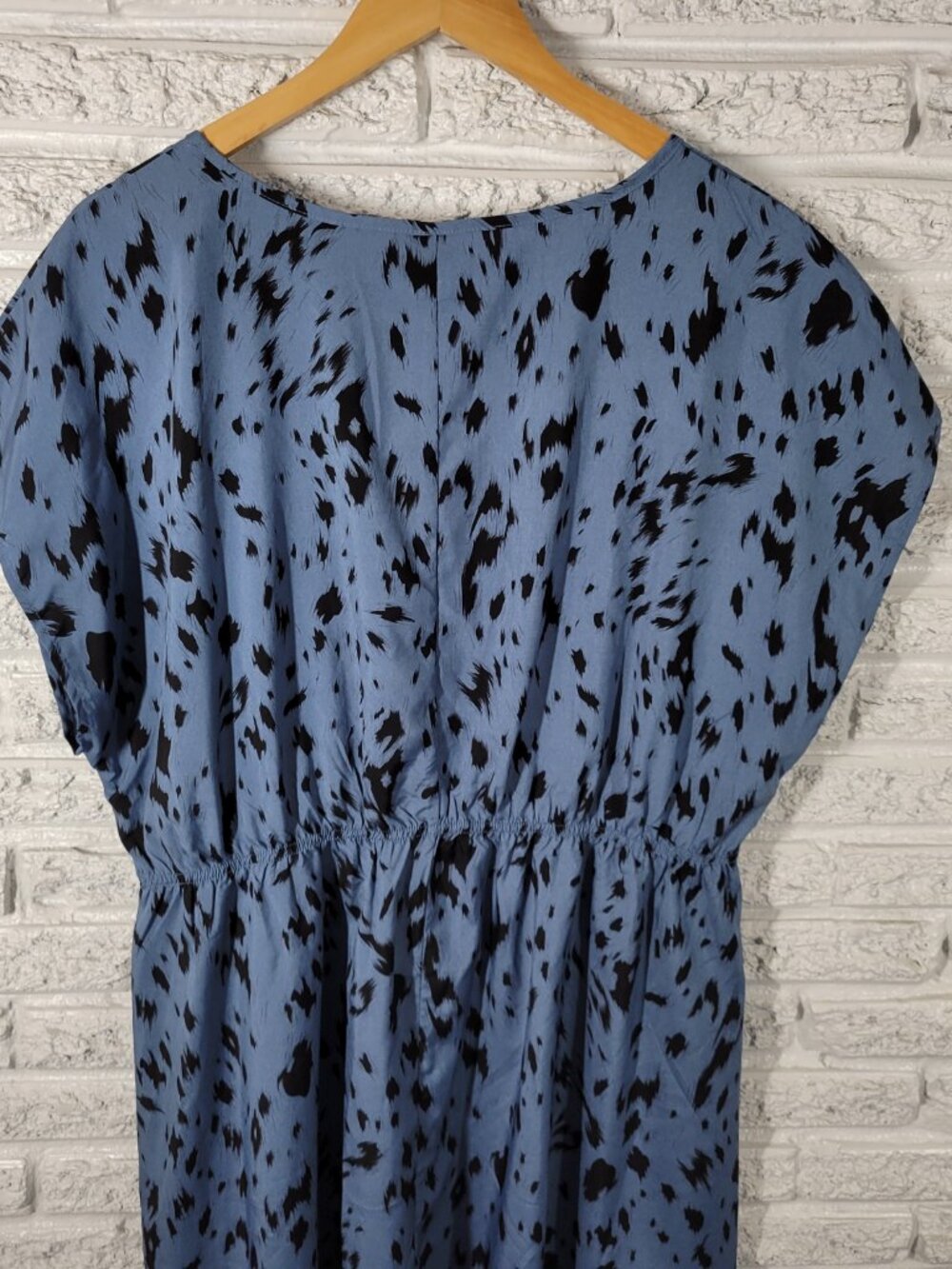 Emery Rose Womens Plus 2XL Dress Fit Flare Mini Sleeveless Blue Black WAT53E - Picture 7 of 12